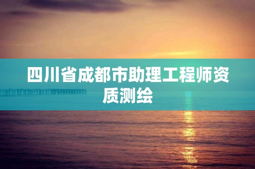 四川省成都市助理工程師資質(zhì)測(cè)繪