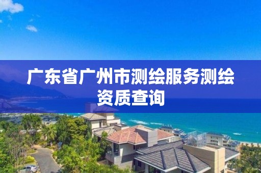 廣東省廣州市測繪服務測繪資質查詢