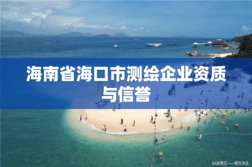 海南省海口市測繪企業資質與信譽