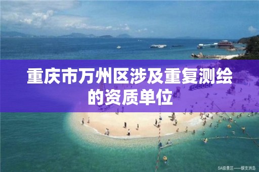 重慶市萬州區涉及重復測繪的資質單位