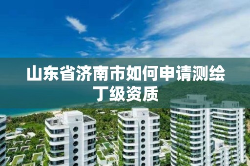 山東省濟南市如何申請測繪丁級資質