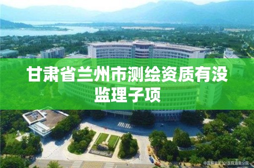 甘肅省蘭州市測繪資質有沒監理子項