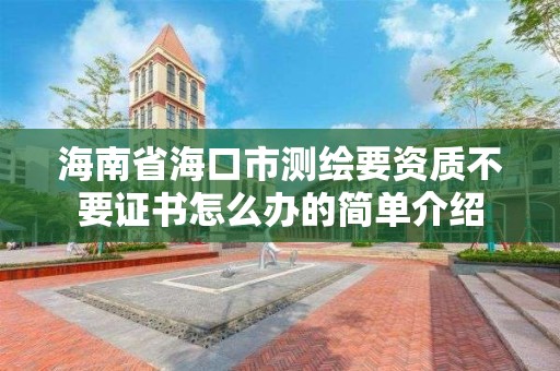 海南省海口市測繪要資質不要證書怎么辦的簡單介紹