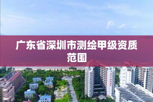 廣東省深圳市測繪甲級資質范圍