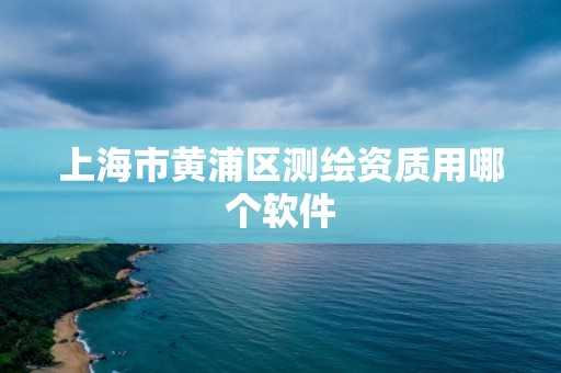 上海市黃浦區測繪資質用哪個軟件