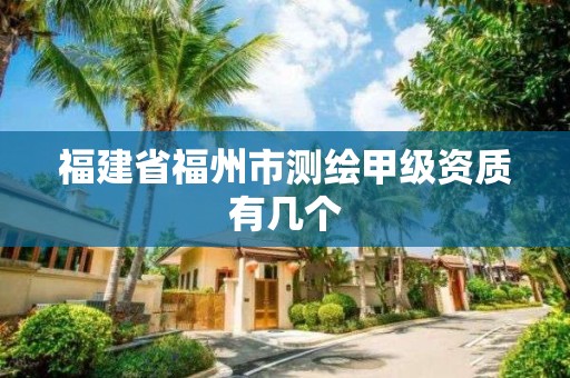 福建省福州市測繪甲級資質有幾個