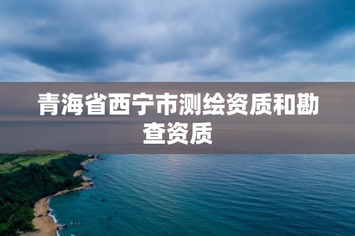 青海省西寧市測繪資質和勘查資質