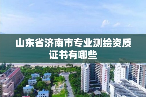 山東省濟南市專業測繪資質證書有哪些