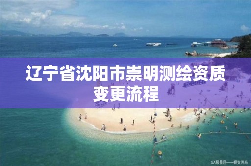 遼寧省沈陽市崇明測繪資質變更流程