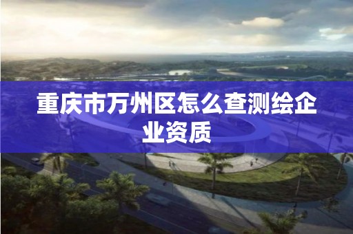 重慶市萬州區怎么查測繪企業資質