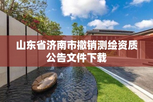 山東省濟南市撤銷測繪資質公告文件下載