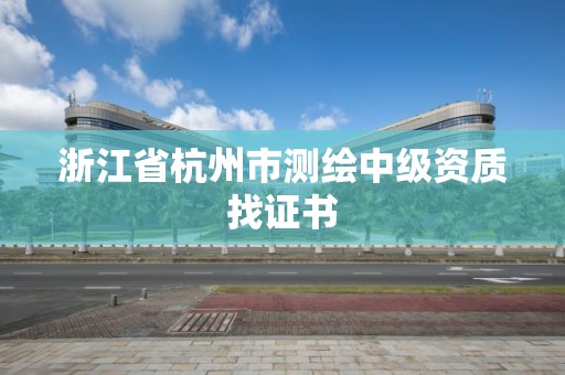 浙江省杭州市測繪中級資質找證書