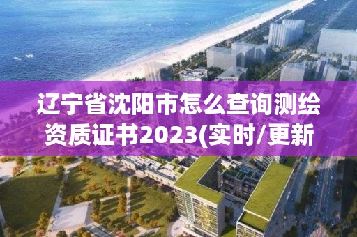 遼寧省沈陽市怎么查詢測繪資質證書2023(實時/更新中)