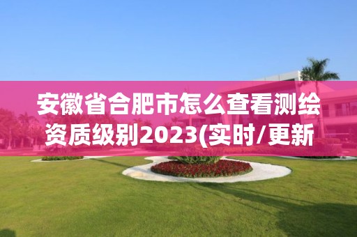 安徽省合肥市怎么查看測繪資質(zhì)級別2023(實時/更新中)