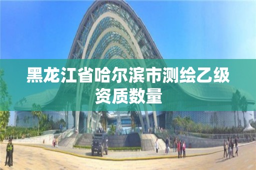 黑龍江省哈爾濱市測繪乙級資質(zhì)數(shù)量