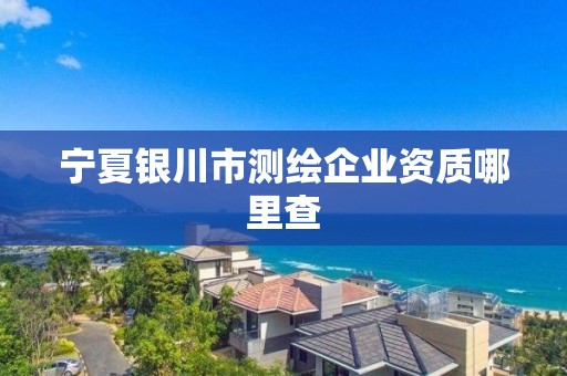 寧夏銀川市測繪企業資質哪里查