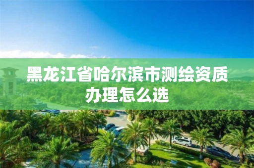 黑龍江省哈爾濱市測繪資質辦理怎么選