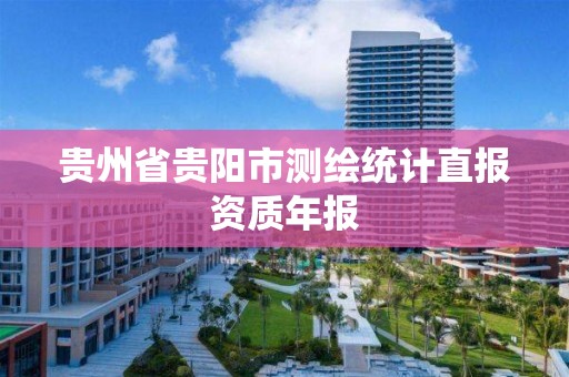 貴州省貴陽市測繪統計直報資質年報