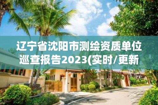 遼寧省沈陽市測繪資質單位巡查報告2023(實時/更新中)