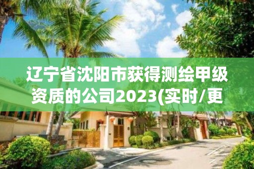 遼寧省沈陽市獲得測繪甲級資質的公司2023(實時/更新中)