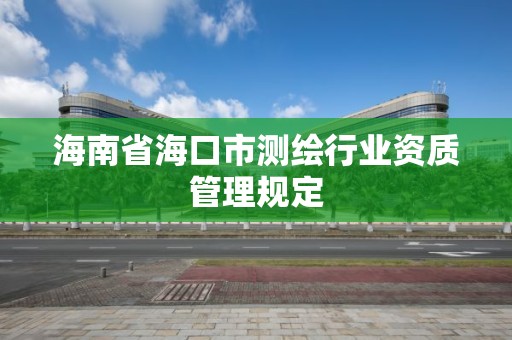 海南省海口市測繪行業資質管理規定