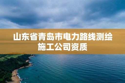 山東省青島市電力路線測(cè)繪施工公司資質(zhì)