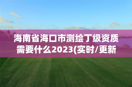 海南省海口市測繪丁級資質需要什么2023(實時/更新中)