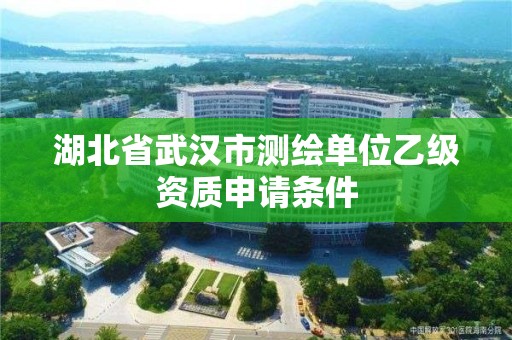 湖北省武漢市測繪單位乙級資質申請條件