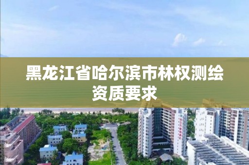 黑龍江省哈爾濱市林權測繪資質要求