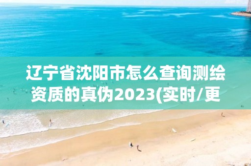 遼寧省沈陽市怎么查詢測繪資質的真偽2023(實時/更新中)