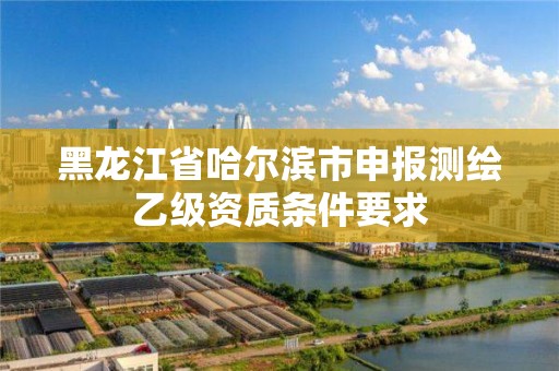 黑龍江省哈爾濱市申報測繪乙級資質條件要求