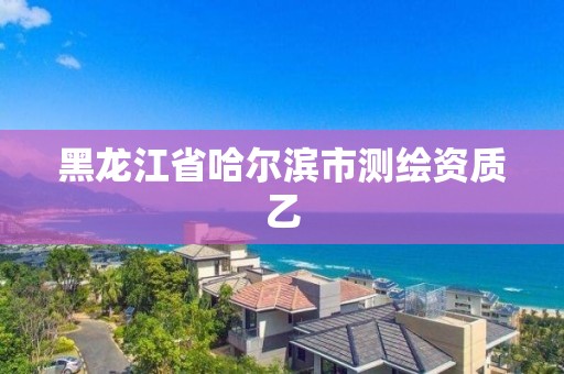 黑龍江省哈爾濱市測繪資質乙