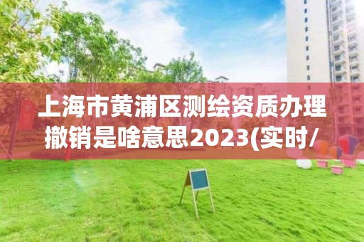 上海市黃浦區測繪資質辦理撤銷是啥意思2023(實時/更新中)