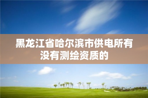 黑龍江省哈爾濱市供電所有沒(méi)有測(cè)繪資質(zhì)的