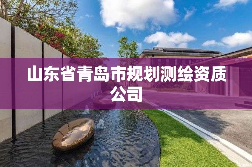 山東省青島市規劃測繪資質公司