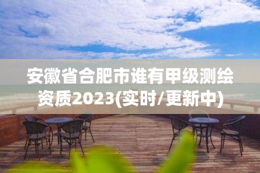 安徽省合肥市誰有甲級測繪資質2023(實時/更新中)