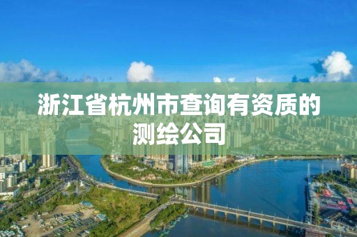 浙江省杭州市查詢有資質(zhì)的測(cè)繪公司