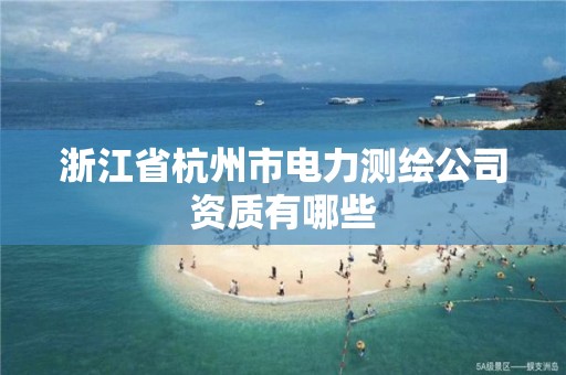 浙江省杭州市電力測繪公司資質有哪些