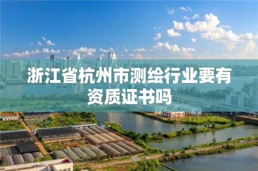 浙江省杭州市測繪行業要有資質證書嗎