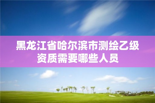 黑龍江省哈爾濱市測繪乙級資質需要哪些人員