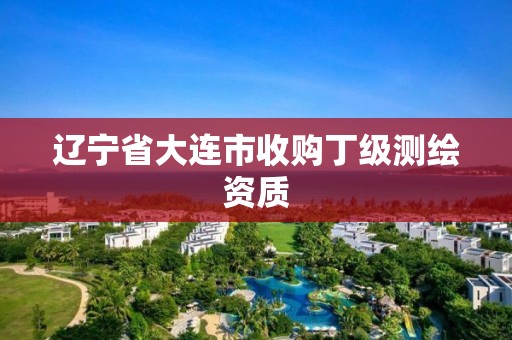 遼寧省大連市收購(gòu)丁級(jí)測(cè)繪資質(zhì)