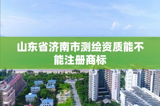 山東省濟南市測繪資質能不能注冊商標