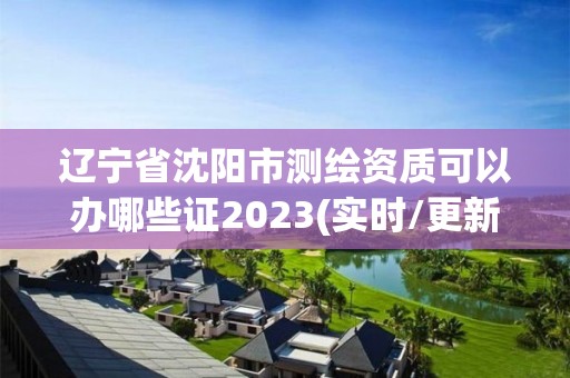 遼寧省沈陽市測繪資質可以辦哪些證2023(實時/更新中)