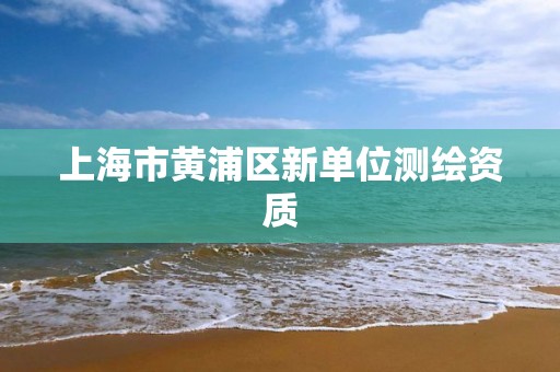 上海市黃浦區新單位測繪資質