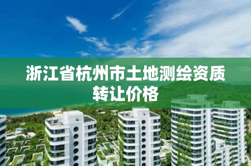 浙江省杭州市土地測(cè)繪資質(zhì)轉(zhuǎn)讓價(jià)格