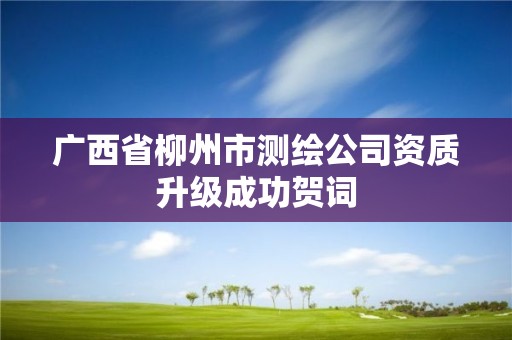 廣西省柳州市測繪公司資質升級成功賀詞