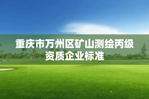 重慶市萬州區(qū)礦山測繪丙級資質(zhì)企業(yè)標準