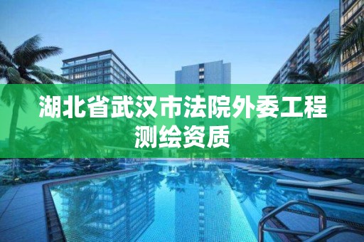 湖北省武漢市法院外委工程測繪資質