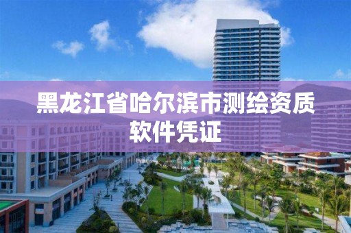 黑龍江省哈爾濱市測繪資質軟件憑證