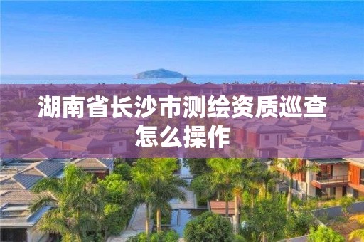 湖南省長沙市測繪資質巡查怎么操作